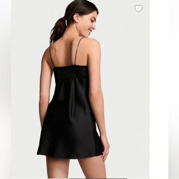 Victoria's Secret Black Tencel Slip Dress - Picture 2 of 6